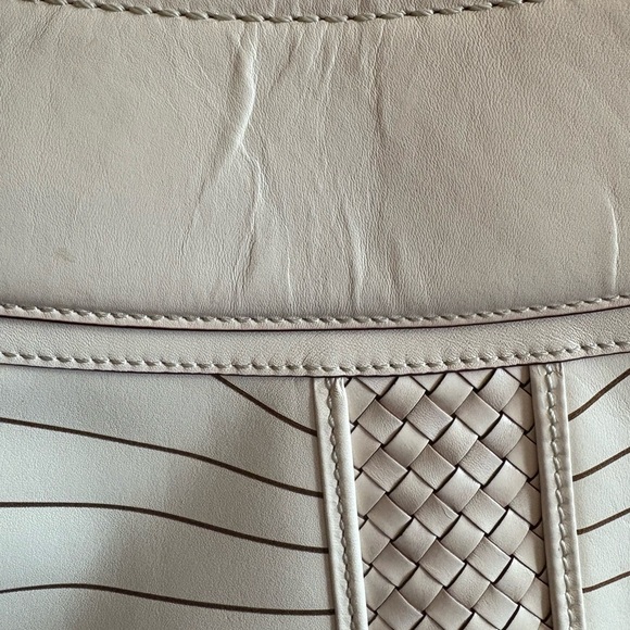Cole Haan Cream Tote with Intricate Pattern and Structured Design - Picture 13 of 15